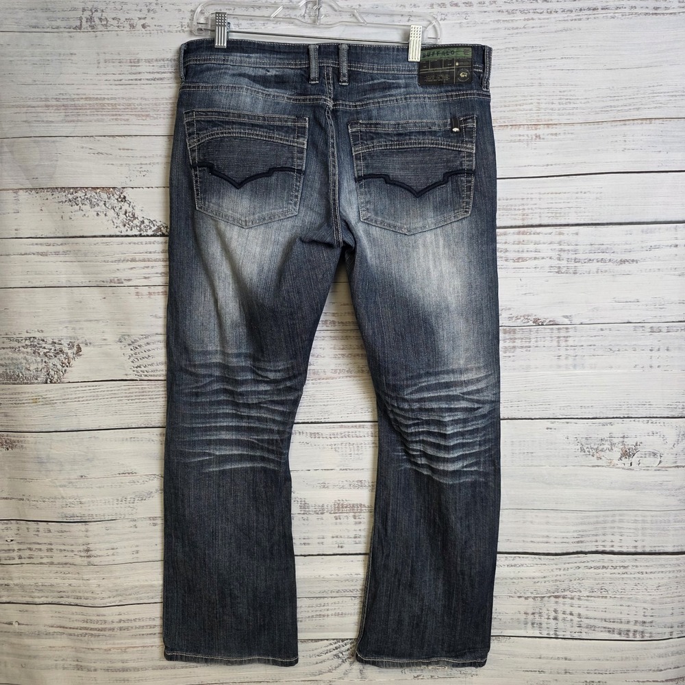 Buffalo David Bitton King-X Basic‎ Slim Boot Cut Jeans 34x30 (34x29) Stretch